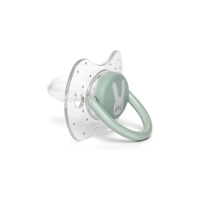 Suavinex Sucette plate Réversible Lapin 0-6mois - Vert Sucettes