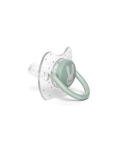 Suavinex reversible flat pacifier rabbit from 0 to 6 months - green — photo 3