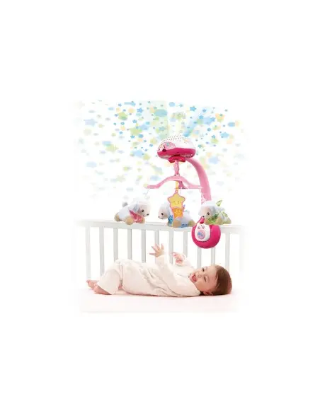 VTECH Lumi Mobile Compte-Moutons Rose 0-3 mois Veilleuse