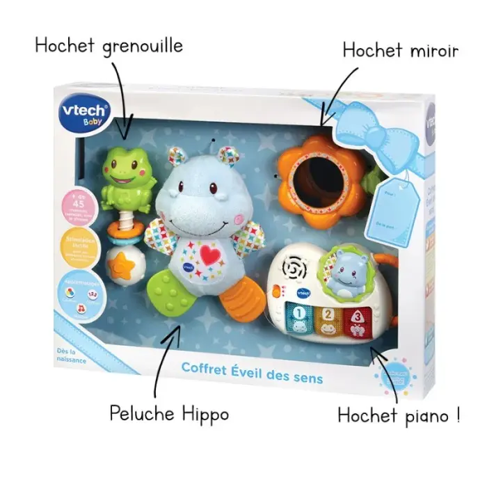 Vtech Coffret naissance Bleu - Eveil des Sens 0m+ Jouet -