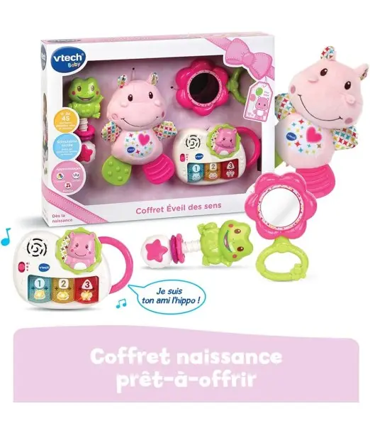 Vtech Coffret naissance Rose - Eveil des Sens 0m+ au Maroc - Baby And Mom