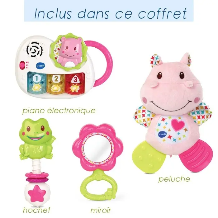 Vtech Coffret naissance Rose - Eveil des Sens 0m+ Jouet -