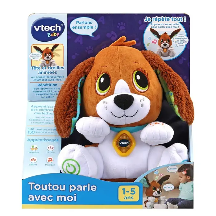 Vtech Peluche Chien Toutou Parle avec Moi 1-5ans Jouet - Vtech