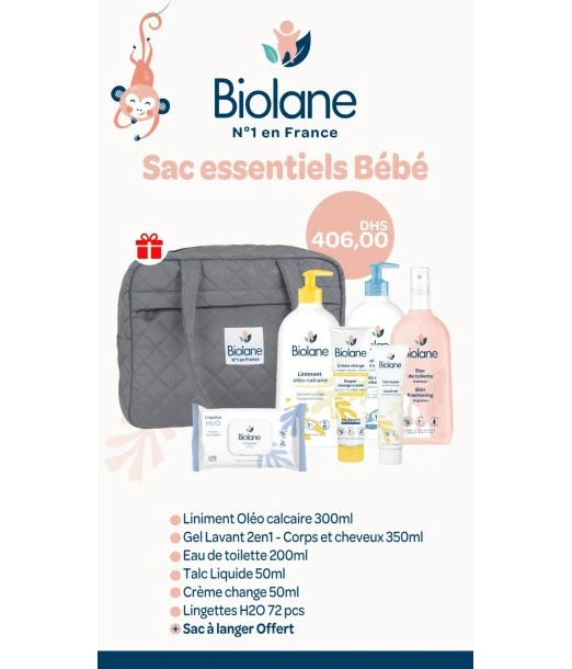 Biolane Essential Care set for baby + free bag