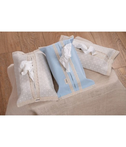 Fabric tissue box cover - 3 colours