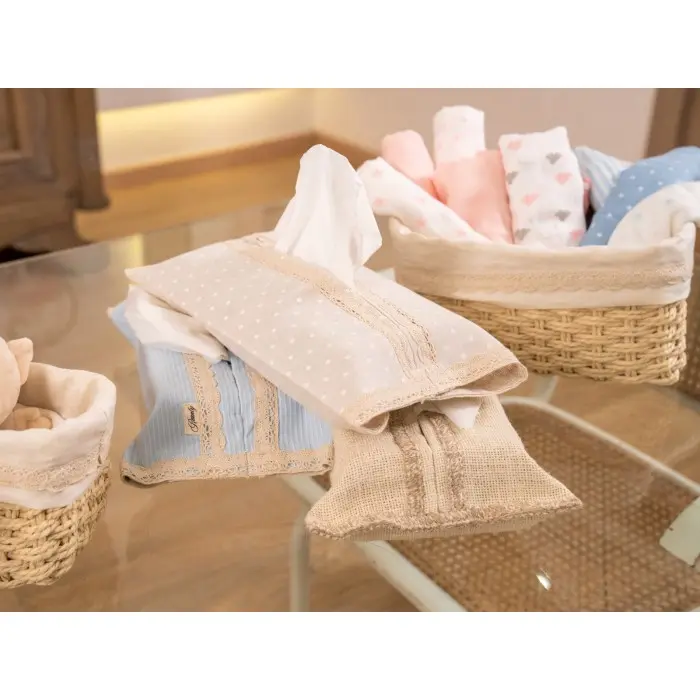 Cache Mouchoirs en tissu - 3 coloris Déco chambre bébé - Maroc