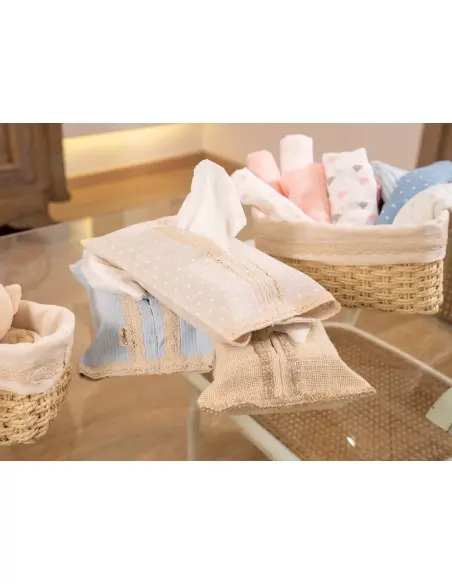 Cache Mouchoirs en tissu - 3 coloris Déco chambre bébé - Maroc