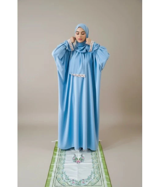 Jawhara prayer robe standard size - sky blue