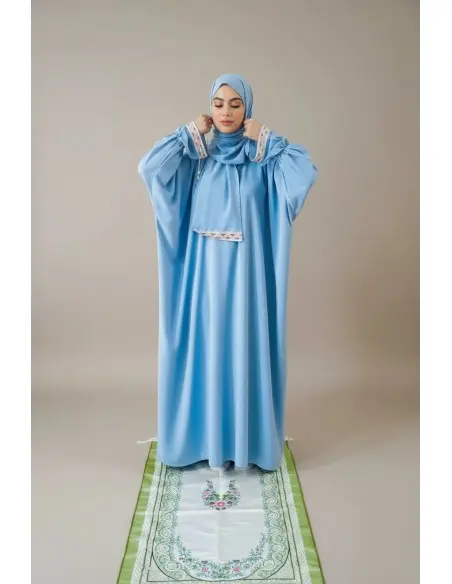 Jawhara prayer robe standard size - sky blue