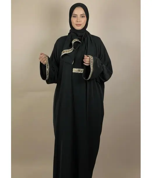 Robe de Prière Jawhara Taille standard - Noir Mode - Maroc