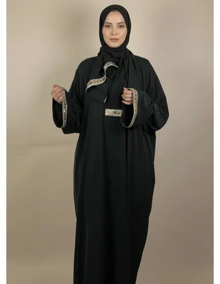 Robe de Prière Jawhara Taille standard - Noir Mode - Maroc