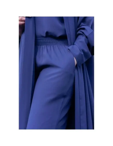 Ensemble abaya élégant et pudique - Bleu Accueil - Maroc