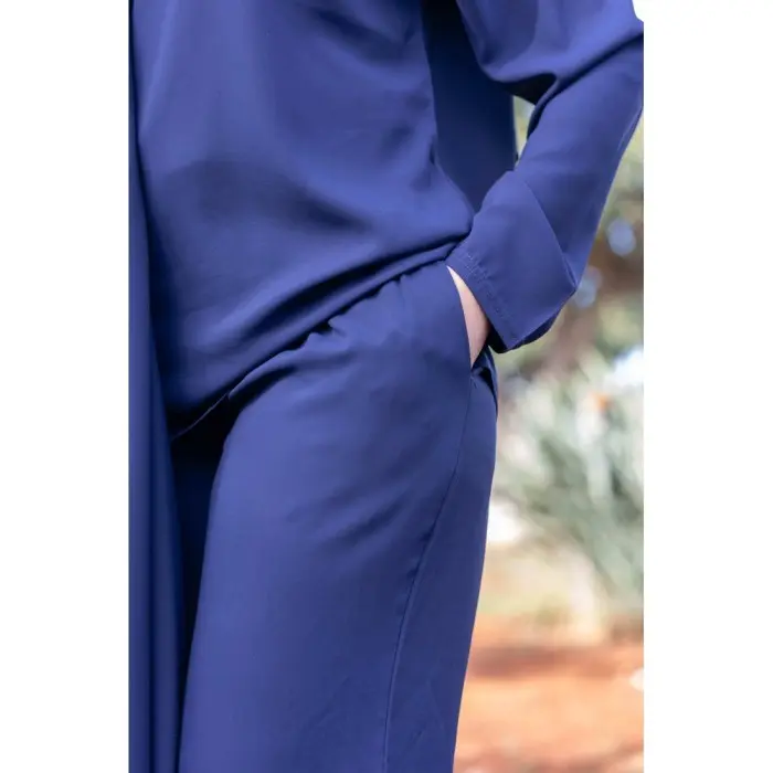 Ensemble abaya élégant et pudique - Bleu Accueil - Maroc
