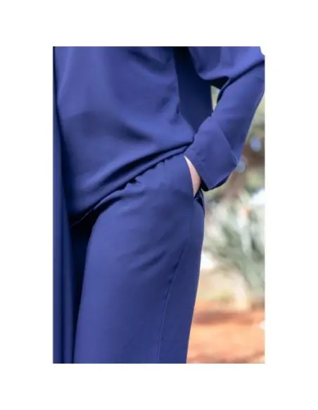 Elegant and modest abaya set — Blue — photo 6