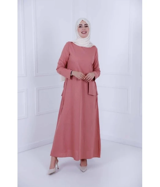 Women's dress D-Lénine - powder pink