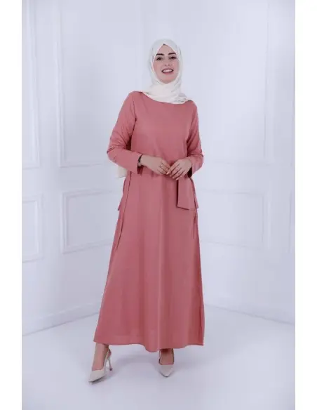 Women's dress D-Lénine - powder pink