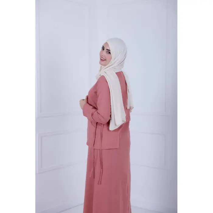 Robe D-Lénine - rose poudré Accueil - Maroc