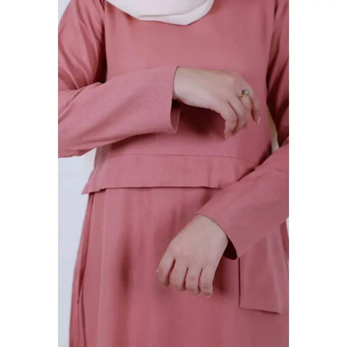 Robe D-Lénine - rose poudré Accueil - Maroc