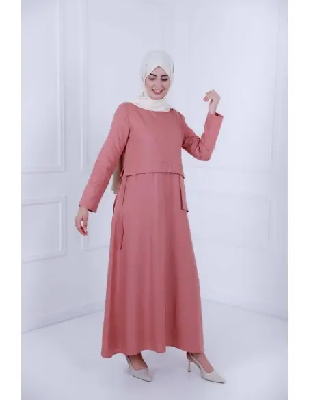 Women's dress D-Lénine - powder pink — photo 7