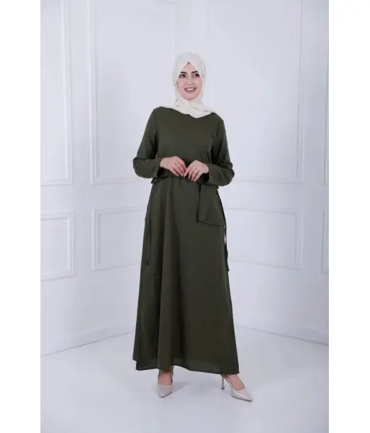 Robe D-Lénine - Vert olive Accueil - Maroc