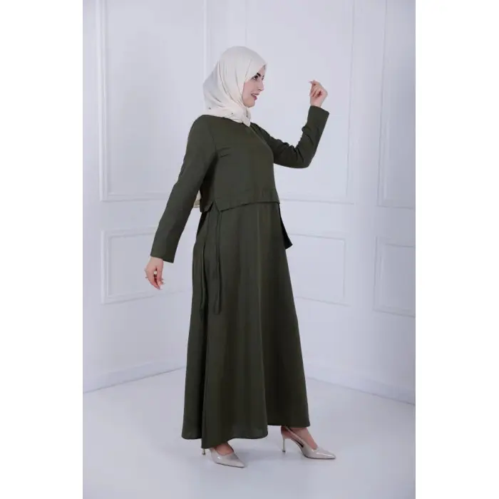 Robe D-Lénine - Vert olive Accueil - Maroc