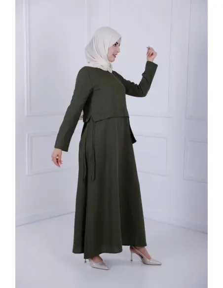 Robe D-Lénine - Vert olive Accueil - Maroc
