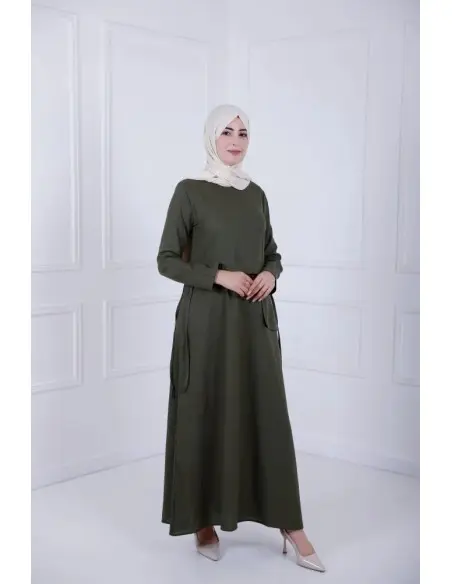 Robe D-Lénine - Vert olive Accueil - Maroc