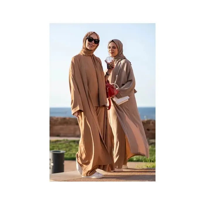 Ensemble abaya élégant et pudique - Caramel Mode - Maroc