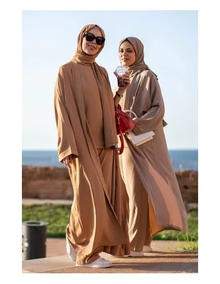 Ensemble abaya élégant et pudique - Caramel Mode - Maroc
