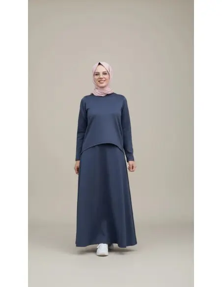 Women's hood set, elegant modest 2-piece outfit - Grey