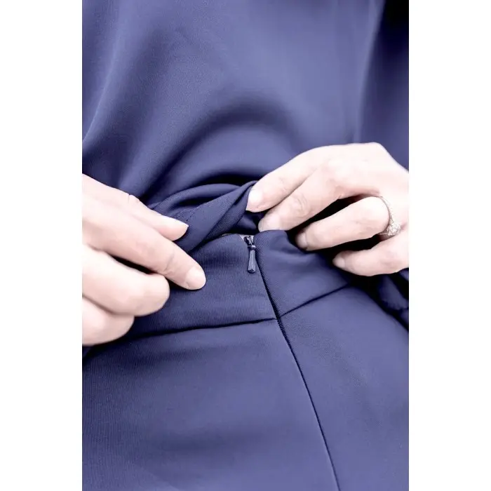 Ensemble Femme Chaperon, Tenue Pudique 2 Pièces Élégante - Bleu