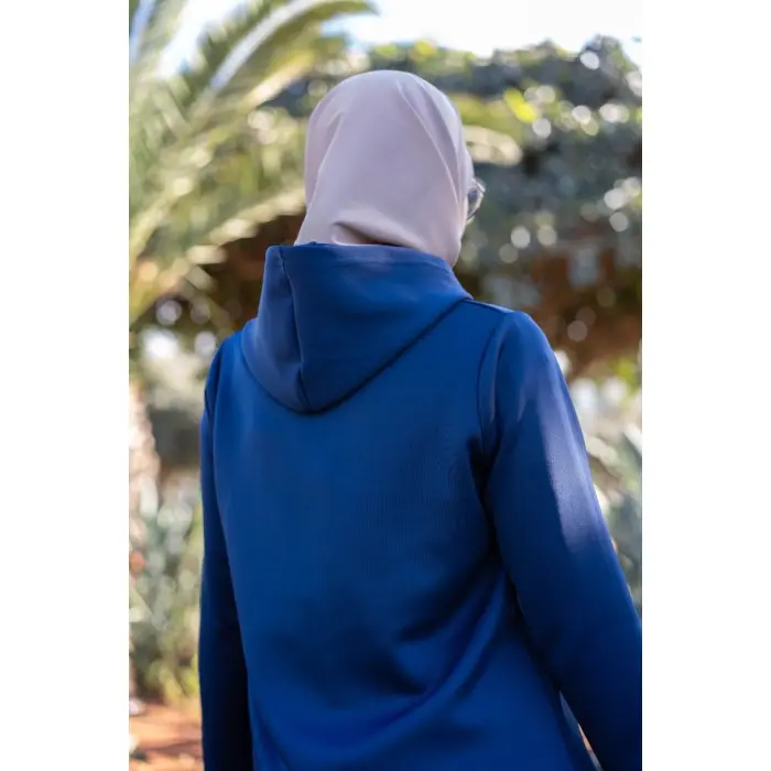 Ensemble Femme Chaperon, Tenue Pudique 2 Pièces Élégante - Bleu