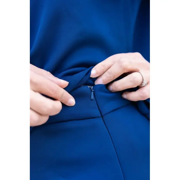 Ensemble Femme Chaperon, Tenue Pudique 2 Pièces Élégante - Bleu