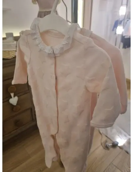 Grenouillère Bébé en Velours Doux Taille Naissance – Étoile