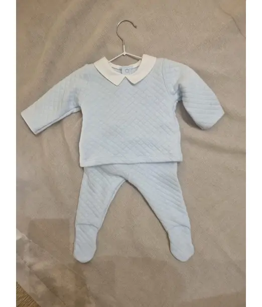 Tenue bébé chic et confortable 1-3 mois Bleu ciel