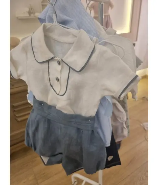 Tenue Bébé garçon Élégante et Confortable en Lin 1-3 mois