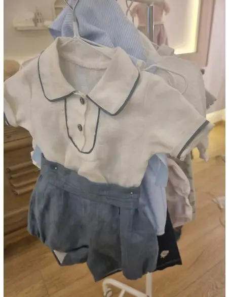 Tenue Bébé garçon Élégante et Confortable en Lin 1-3 mois Tenue