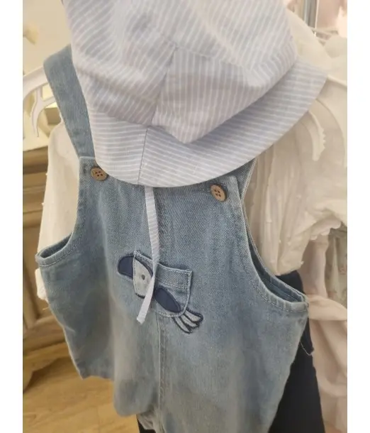 Tenue salopette Jean avec Bob 1-3 mois