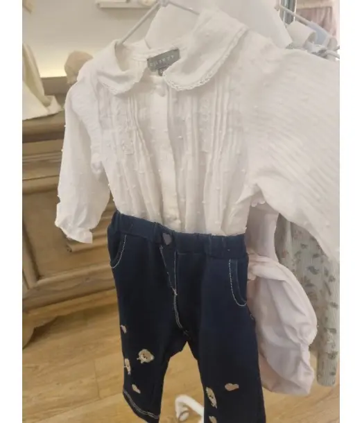 Tenue Bébé fille Jean + Chemise 6-9 mois