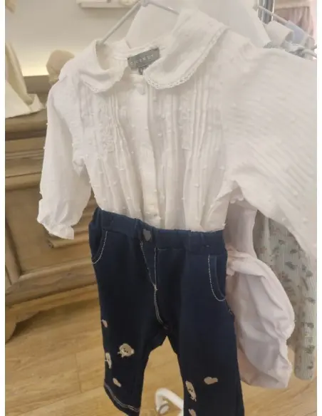 Tenue Bébé fille Jean + Chemise 6-9 mois Tenue de sortie - 
