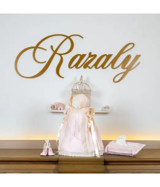 Robe de baptême bébé rose avec bonnet – Voile de coton et galon