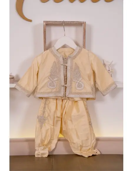 Jabador in shantung silk — handmade by Maalem, 3 pieces — photo 4