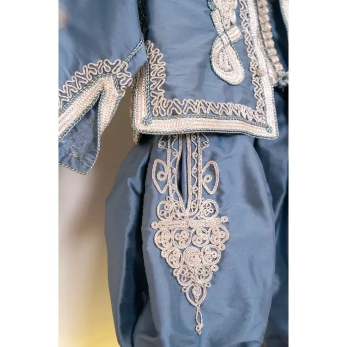Jabador en shantoung de soie – Maalem fait main, 3 pièces