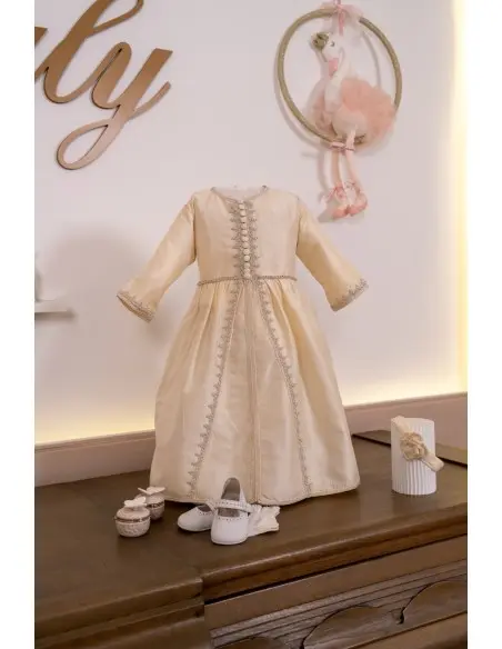 Robe caftan bébé en taffetas de soie – Fait main par Maalem (0