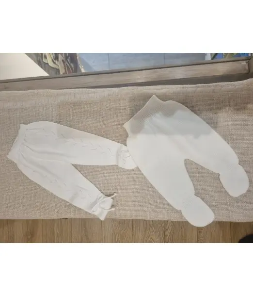 Legging bébé en maille – Blanc