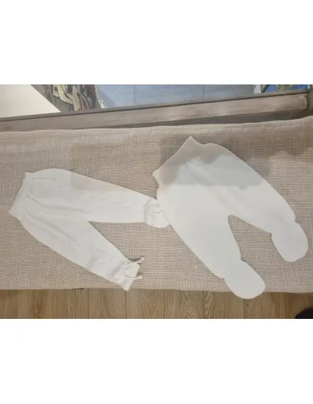 Legging bébé en maille – Blanc Bonnet, Moufles, Chaussons - 