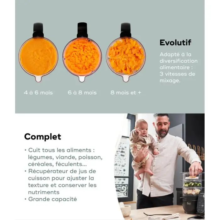 Babymoov Nutribaby XL - Robot culinaire multifonctions capacité