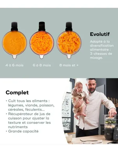 Babymoov Nutribaby XL - Robot culinaire multifonctions capacité