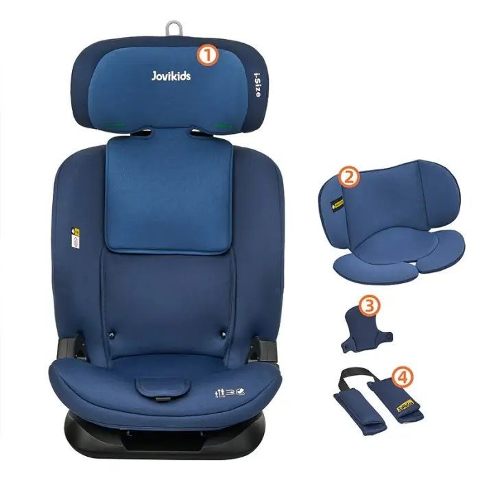 Jovikids Siège auto CICI TT i-Size 76-150 cm - Bleu Siège auto 