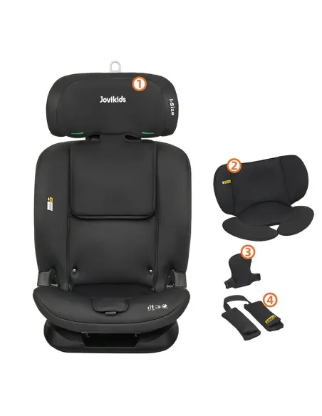 Jovikids Siège auto CICI TT i-Size 76-150 cm - Noir Siège auto 